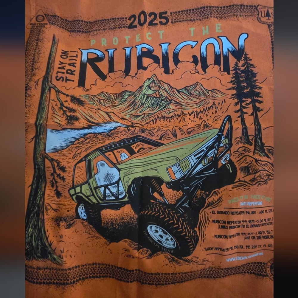 HOST PICK!🎉🎊 Rubicon Trail 2025 Flag/scarf NEW 21"×22" - Picture 3 of 8